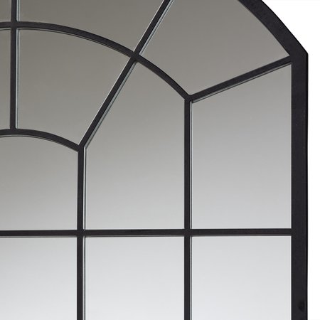 Baxton Studio Nerina Modern & Contemporary Black Metal Accent Wall Mirror 208-12551